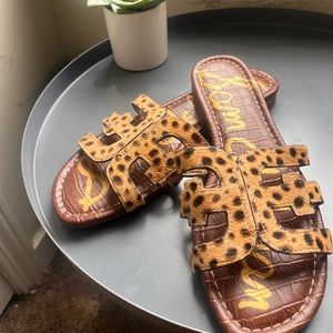 NWOT Sam Edelman Bay Tan Multi-Color Cheetah Sandals 8.5M